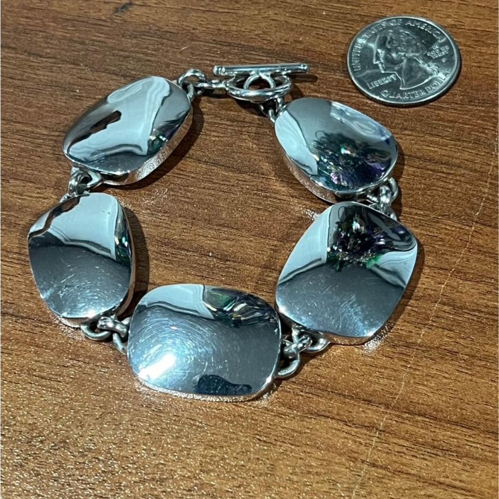 Sterling Silver
Rectangle Link Bracelet 7.5"